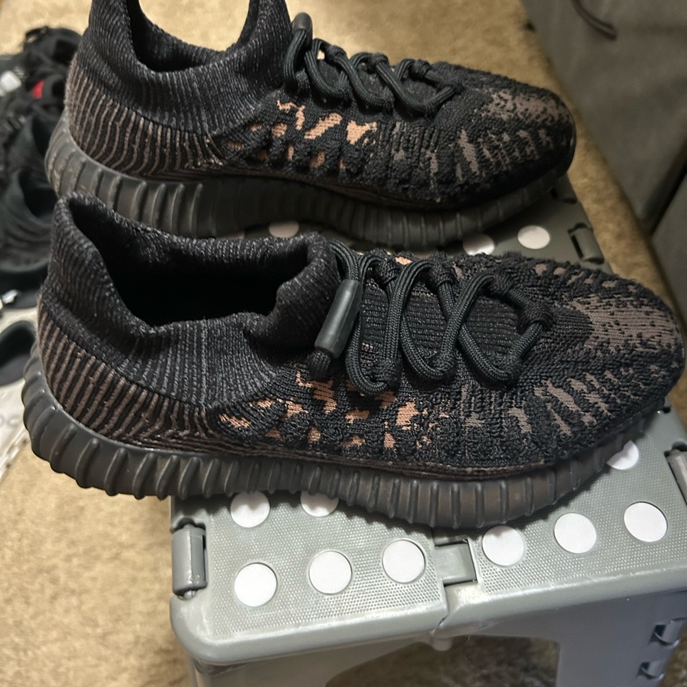 Yeezy Kids Black and Brown Sneakers